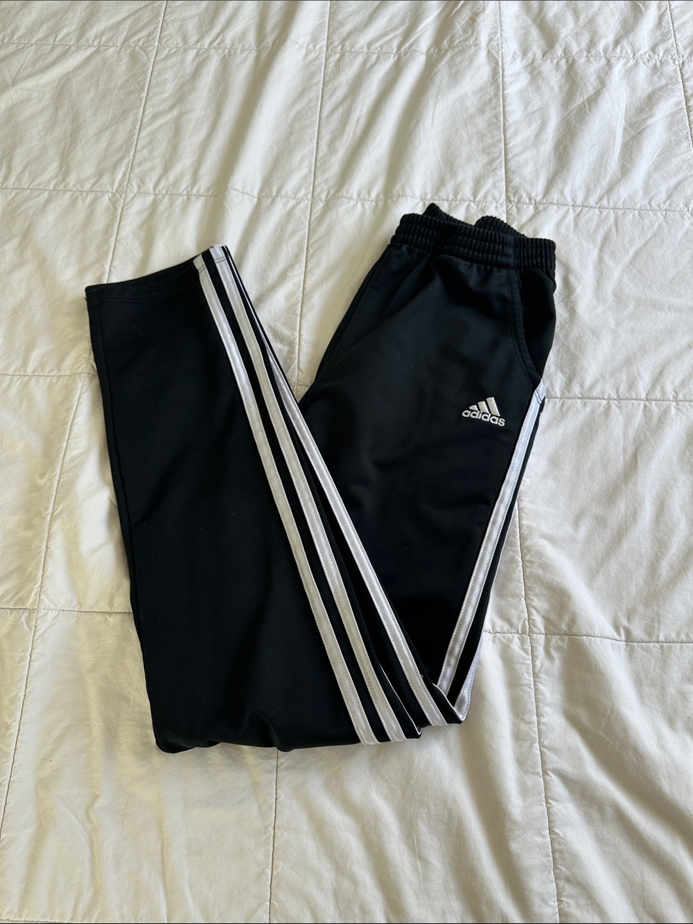 Kids adidas Black Jogger Sweatpants with White Three-Stripes - bin 2